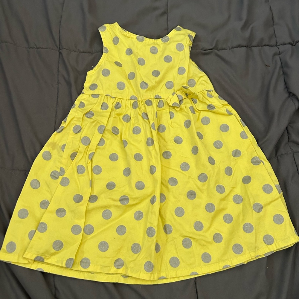 Yellow Polka Dot Kids Dress